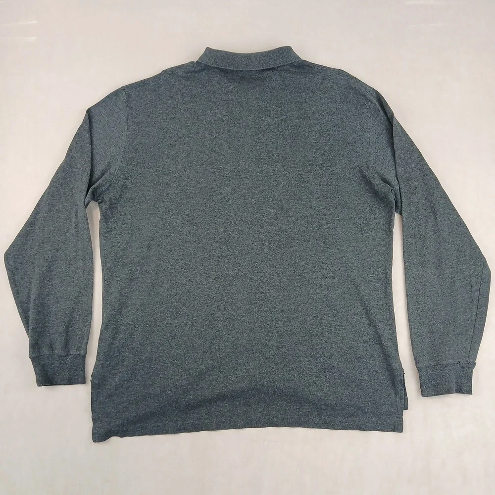 VTG Polo Ralph Lauren Large‎ Mens Polo Sweater Gray FLAWS 23x28
